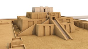 Technical reconstruction of the Eanna ziggurat of the 21st century BCE in the central district of Uruk (Warka, Iraq)