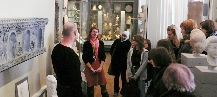 Anastasia Christophilopoulou on the reconstruction of the Landsdowne Relief at the  Fitzwilliam Museum Cambridge | Photo: Regina Attula