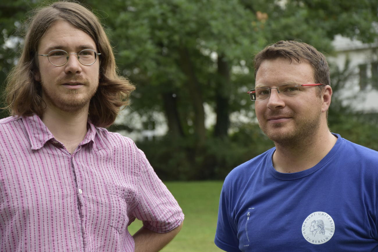 Das Forscherteam: Raphael Eser und Fabian Becker. Bildquelle: Nora Lessing