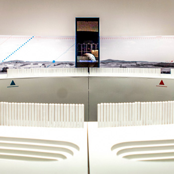 Kreisgrabenanlage in der Ausstellung Jenseits des Horizonts"