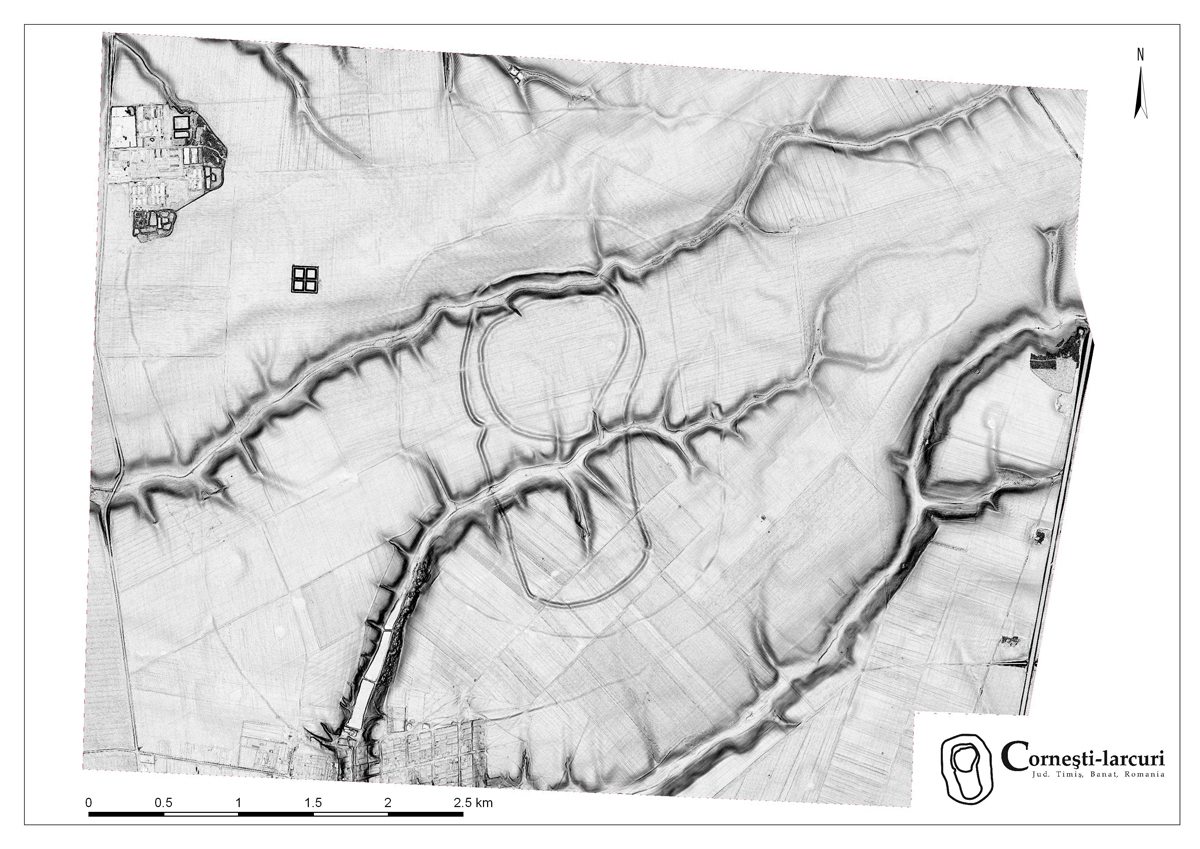 LiDAR-Scan of the Late Bronze Age fortified settlement Corneşti-Iarcuri | Author: Fa. ArcTron, Altenthan | Copyright: Museum für Vor- und Frühgeschichte der Staatlichen Museen zu Berlin/Johann Wolfgang Goethe-Universität Frankfurt am Main
