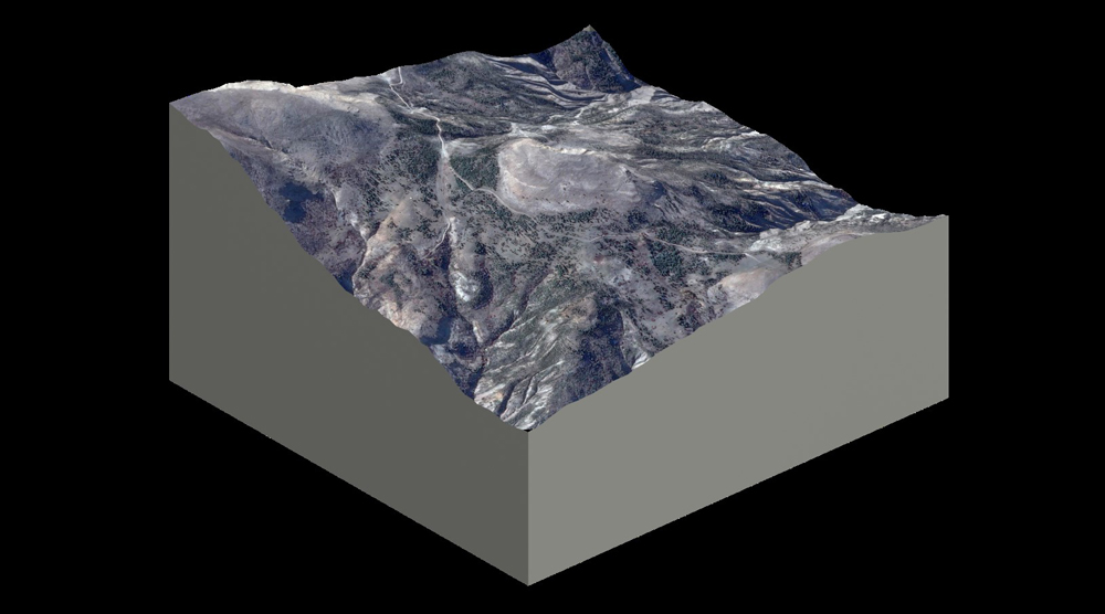 Circular structure in the centre: hilltop settlement of Erenler Tepe, 3D view from north-east | Author and Copyright: A. Kai-Browne/HTW Berlin and Isparta Archaeological Survey