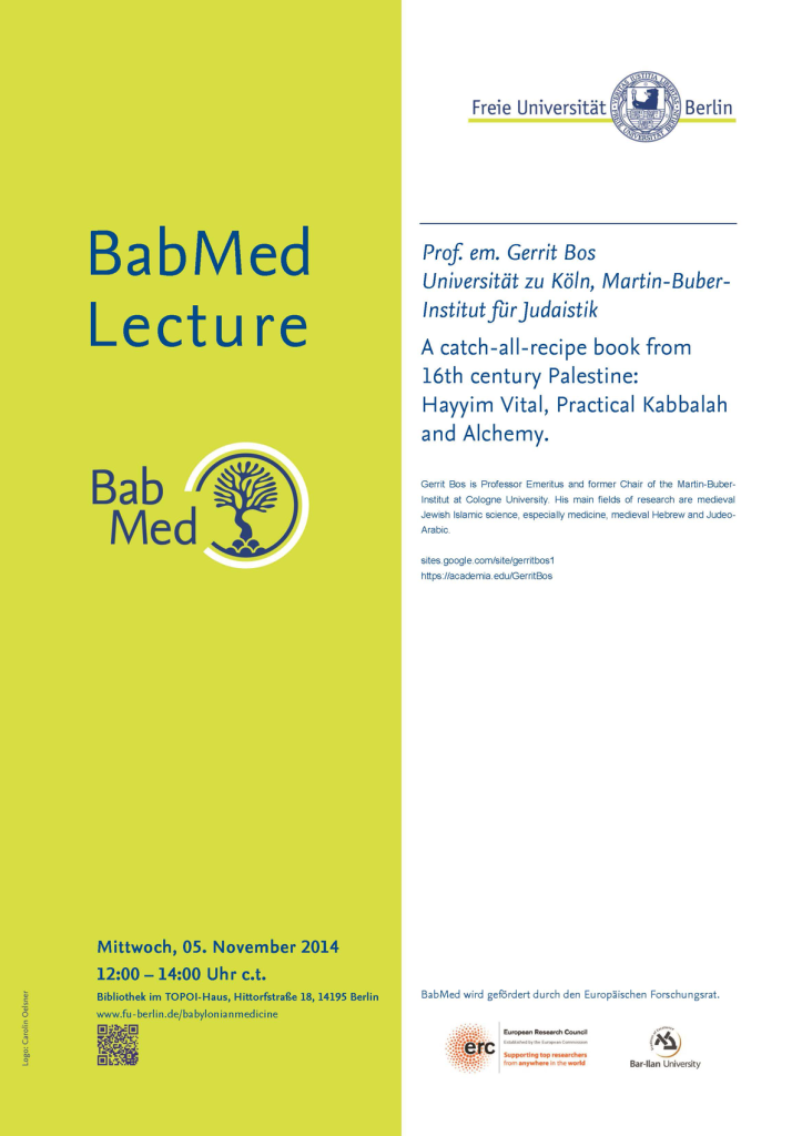 Gerrit Bos, BabMed Lecture | Poster