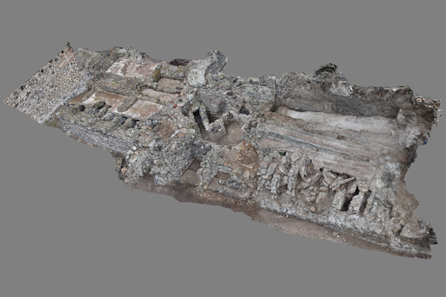 Pompeii, Republican Baths, Praefurnium and Collective Immersion Pools, Structure from Motion Model, 9-2015 | Author: A. Hoer | Copyright: Topoi research projects A-3-7, C-6-8