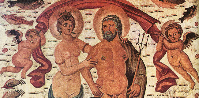 Triumph of Neptune and Amphitrite", a Roman mosaic from Cirta | Public Domain