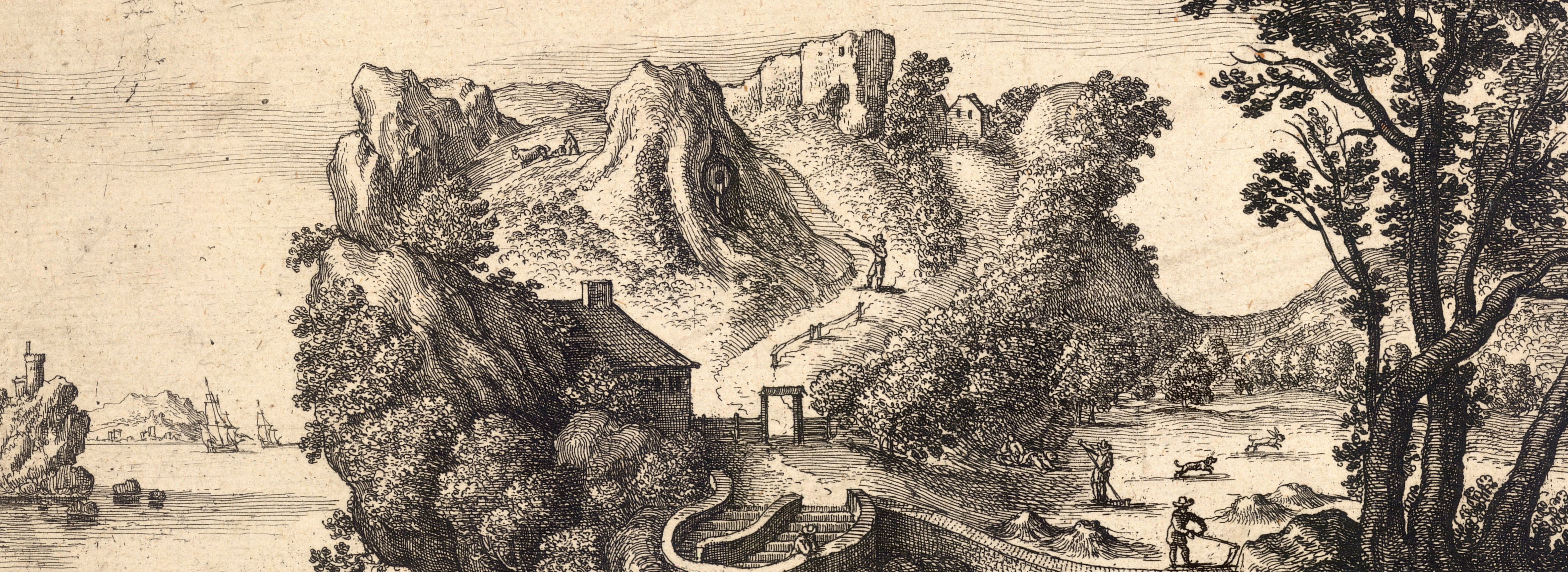 Wenzel Hollar (16071677), Landschaft mit Gesicht, aus: University of Toronto Wenceslas Hollar Digital Collection via commons.wikimedia.org